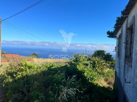 Moradia para recuperar com 2 palheiros e 1348m2 de terreno na ponta do pargo