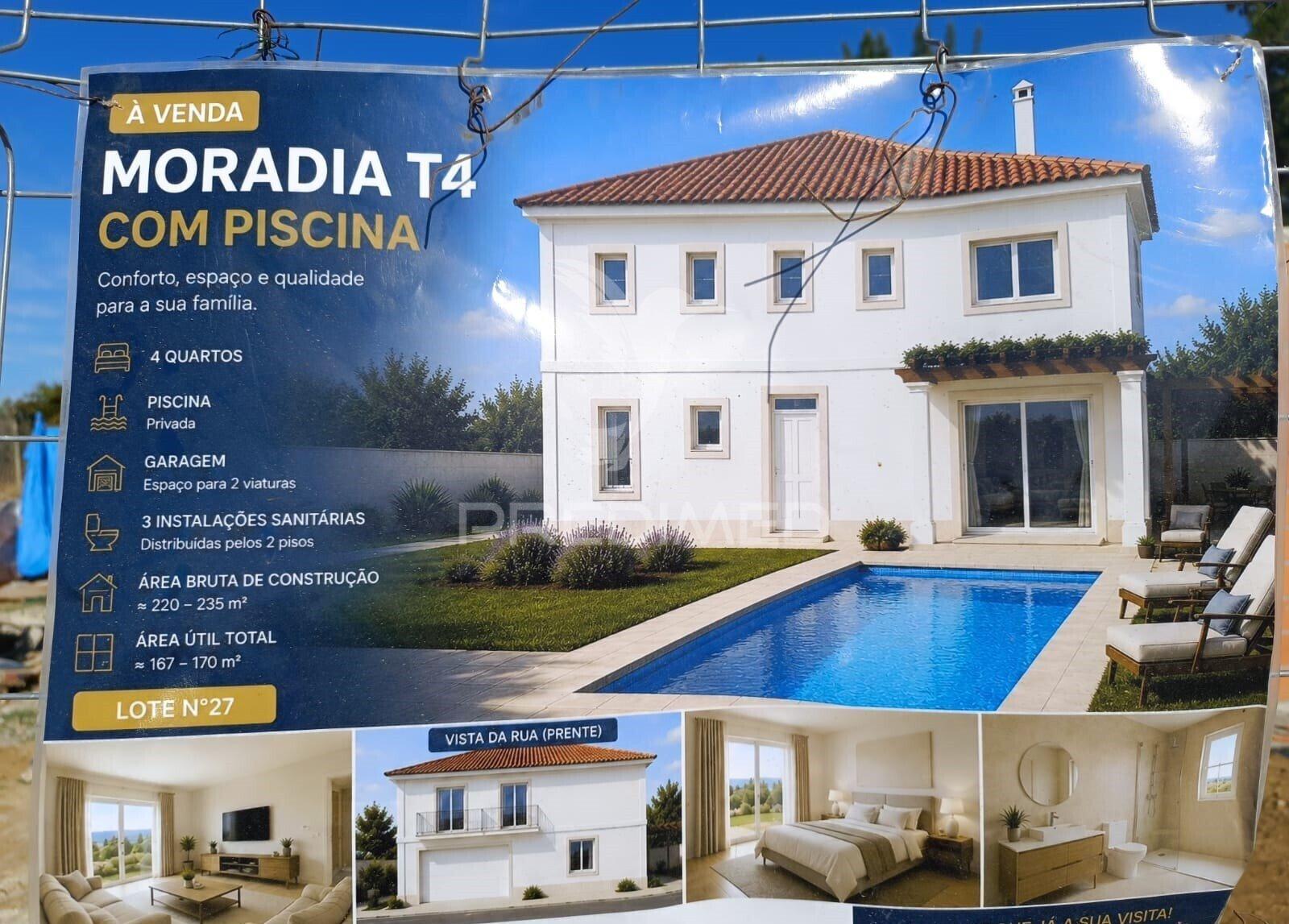 Moradia t4 em construção com piscina