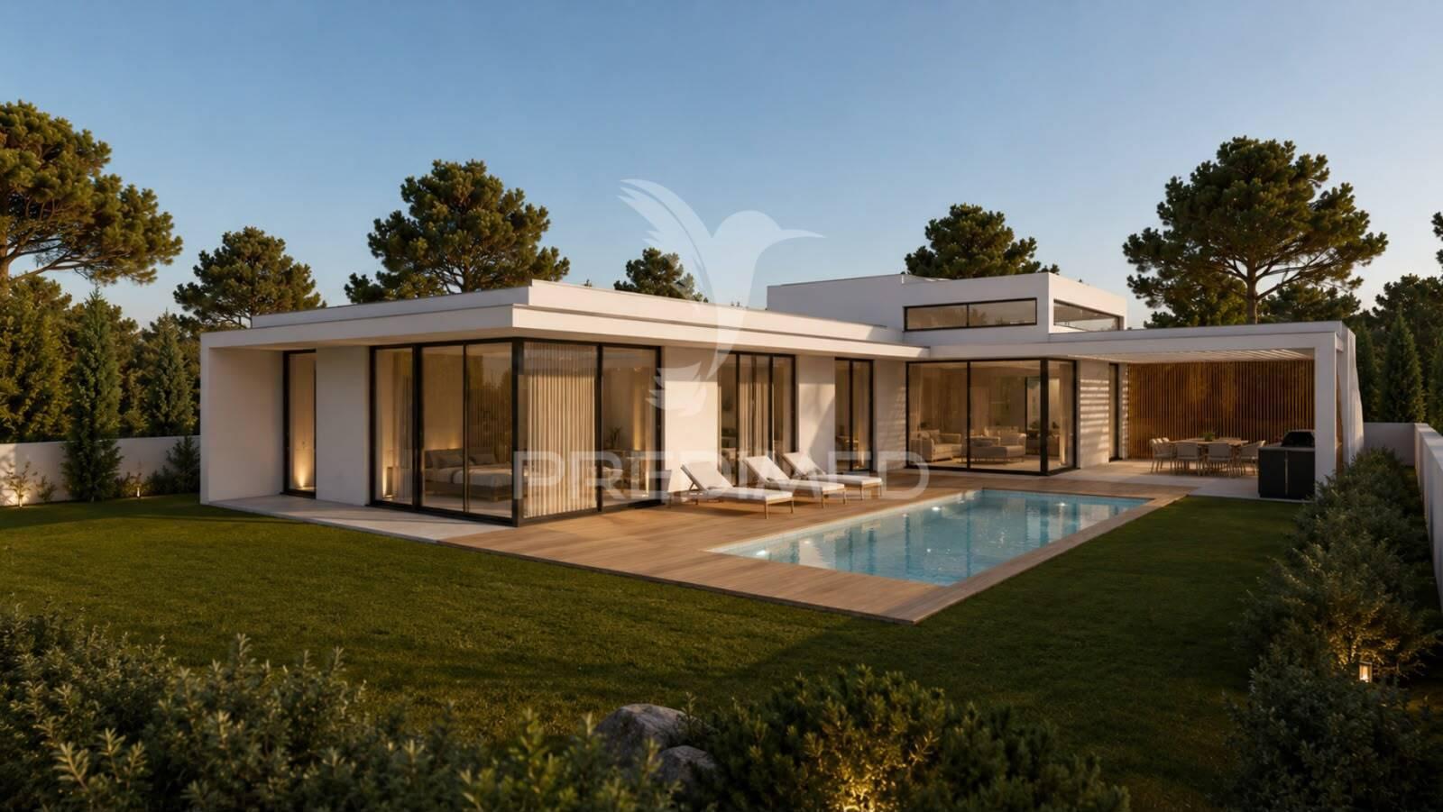 Terreno de 3.310 m² com projeto aprovado para moradia moderna com piscina – gafanha da boa hora