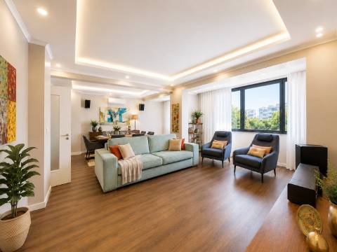 Apartamento T4 Remodelado em Oeiras | 134 m² | Vista Rio | Ar Condicionado | Pronto a Habitar