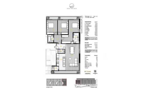 Apartamento T3 NOVO com vista de Rio e Mar em Canidelo