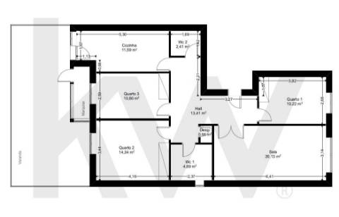 Apartamento T3 (Rés do Chão) com terraço privativo - Meadela, Viana do Castelo