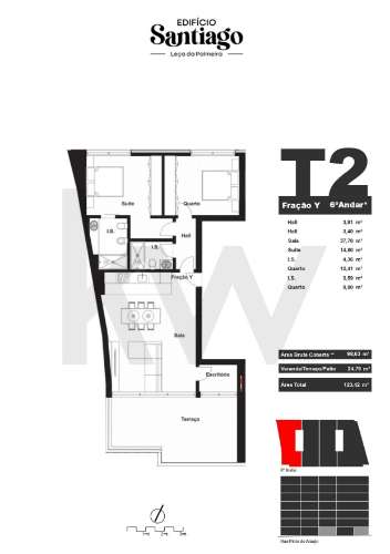 📍Apartamento T2 Penthouse com Terraço em Leça da Palmeira🏡