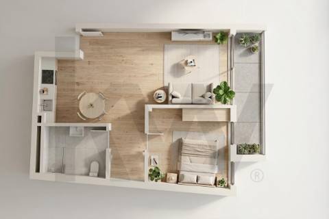 Apartamento T1, Mafamude e Vilar do Paraíso, edifício RASA II