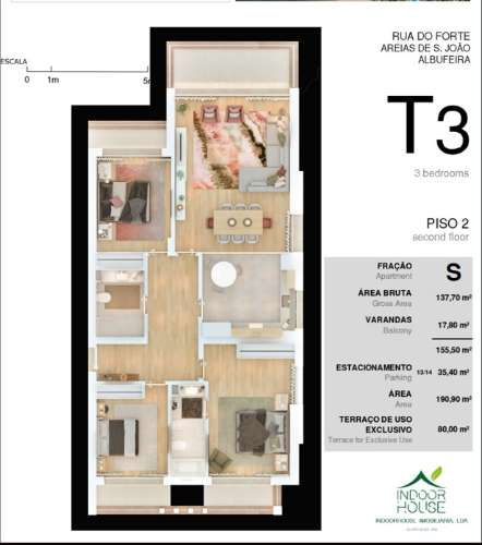 Apartamento T3 com piscina , garagem e elevador | vista mar| 200 m da Praia| Albufeira