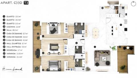 Apartamento T3 com garagem e piscina| Albufeira (C)