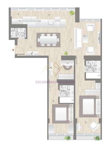 Fantástico Apartamento T2+1 com vista Rio, em Empreendimento de Luxo com piscina