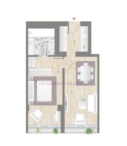 T1 em Empreendimento de luxo com Piscina