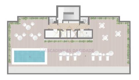 T1 em Empreendimento de luxo com Piscina