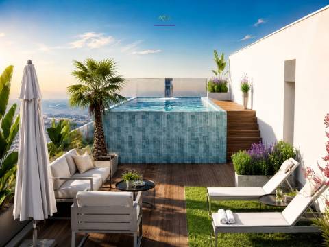 T3 com Piscina aquecida, ginásio e terraço no rooftop - Loures