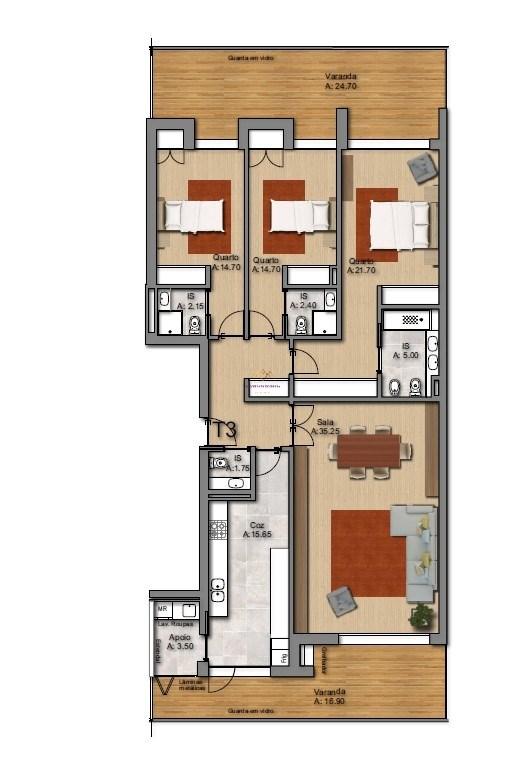 T3 de Luxo | 3 Suítes, Garagem Box e Varanda | Montijo