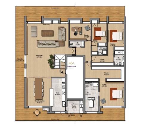 Penthouse de Luxo com 900 m², Piscina Privativa, Ginásio e Garagem para 4 viaturas