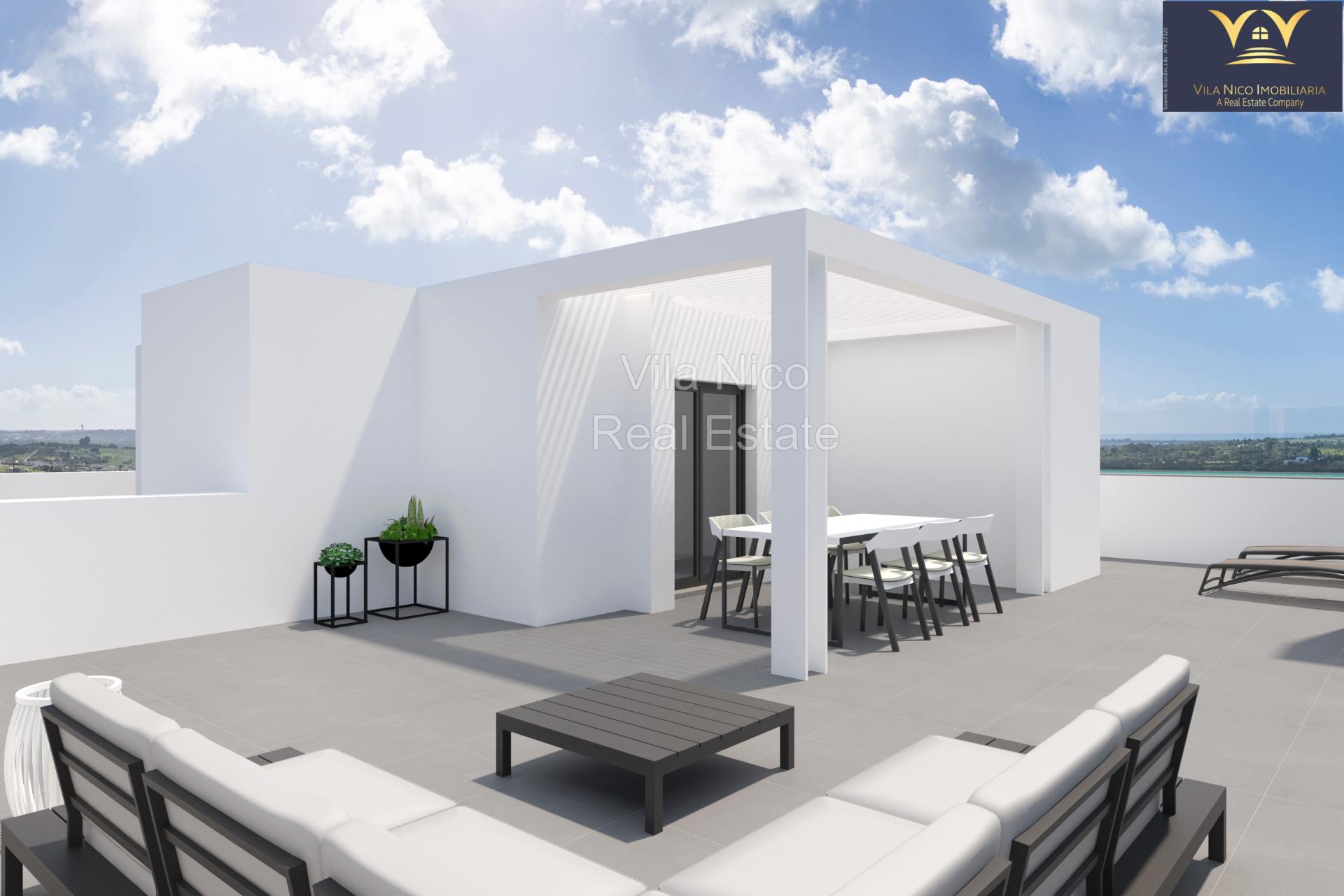Penthouse com 3 quartos, piscina privativa no terraço e vistas do mar