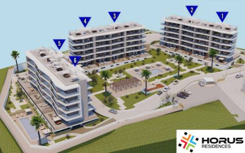 Apartamento T2 perto da praia em condomínio fechado em construção em Portimão
