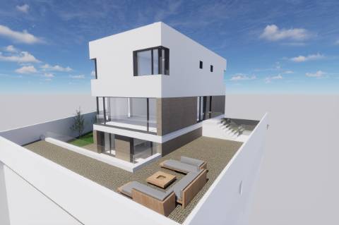 Moradia T4 contemporânea com piscina, jardim, garagem e amplas áreas em Ramalde, Porto