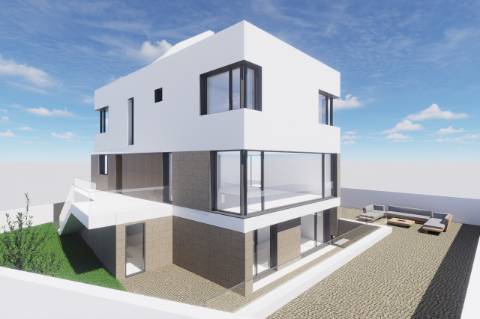 Moradia T4 contemporânea com piscina, jardim, garagem e amplas áreas em Ramalde, Porto