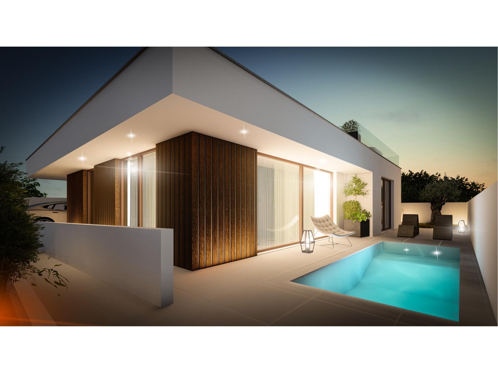 Moradia V3 térrea com piscina a 5 minutos das praias