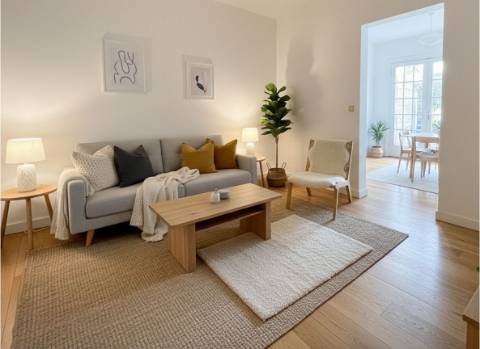 Apartamento T2 com varanda e vista de cidade - totalmente renovado