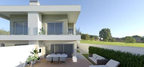 MORADIA T4 GEMINADA ARQUITETURA CONTEMPORÂNEA COM PISCINA - FERNÃO FERRO