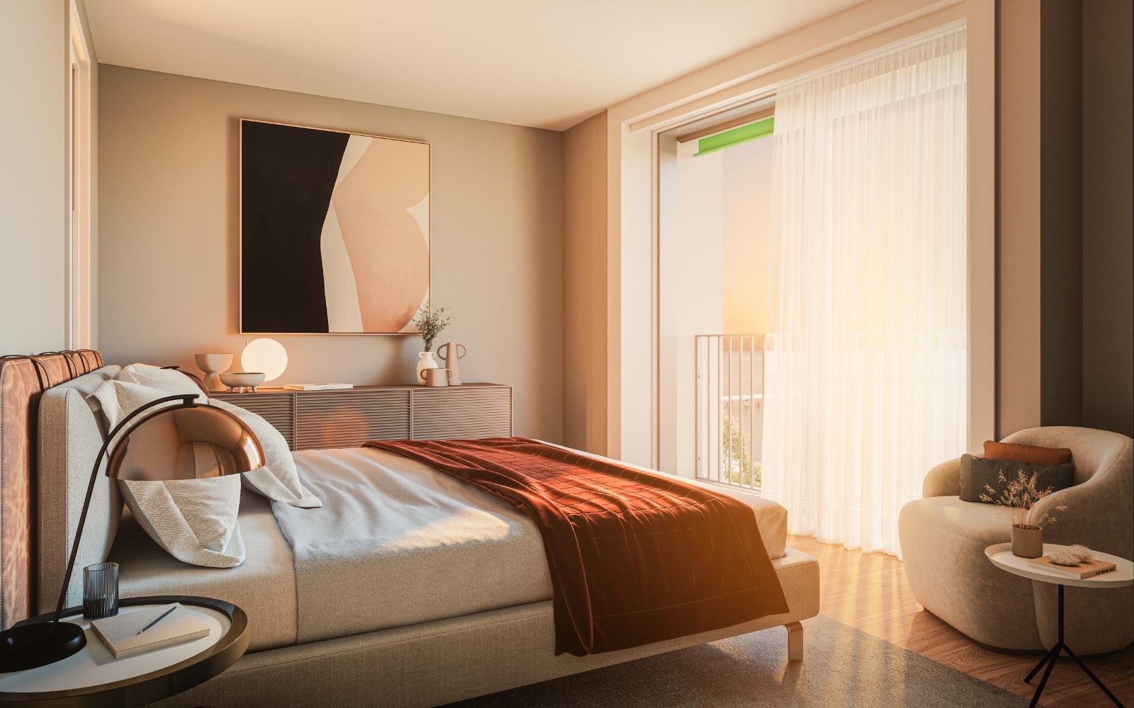Apartamento T1 em condomínio fechado próximo ao Tejo