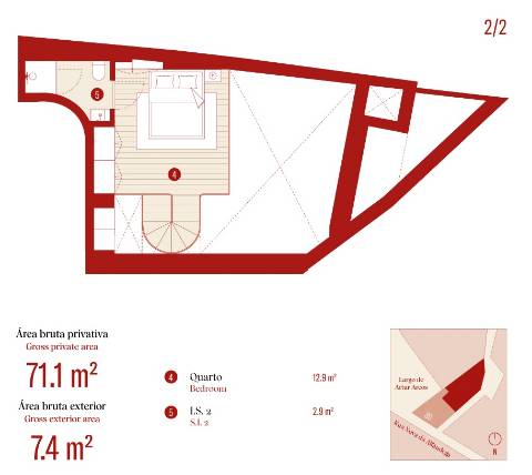Apartamento T1+1 no Centro Histórico do Porto