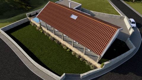 Terreno com projecto aprovado, moradia T3