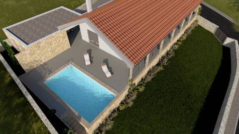 Terreno com projecto aprovado, moradia T3