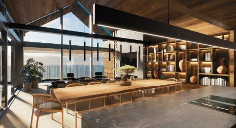 Moradia T4 de arquitetura contemporânea na praia dos Coxos com piscina, ginásio e SPA