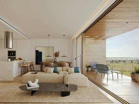 VILAMOURA - Apartamento T2 com Piscina e jardim comum em empreendimento em construção