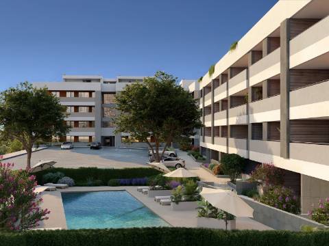 Lagos - Apartamento T2 + Duplex em empreendimento com piscina, a 5 minutos da praia