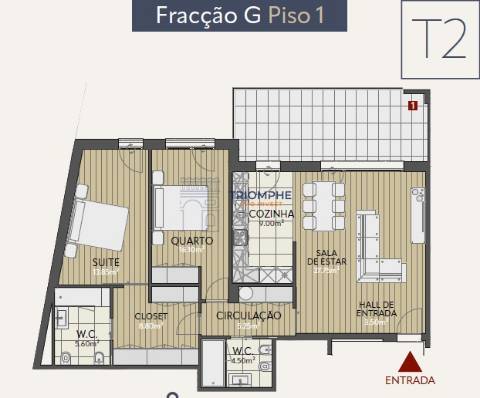 Apartamento T2 - G, Nazaré