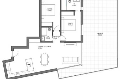 Luxuoso Apartamento T2 em Condomínio Privado no Centro de Alvor