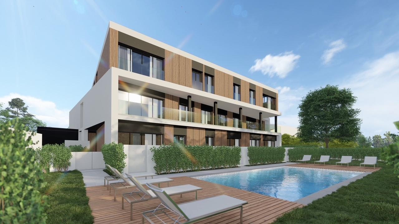 Excelente T2 com piscina e garagem Centro Almancil