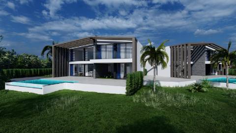 Lote de terreno vendido com projecto aprovado para 3 magnificas moradias com piscina individuais.
